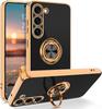 Luxury Plating Magnetic 360°Ring Holder Phone Case For Samsung Galaxy A07 A17 A56 A36 A16 A55 A35 A15 A54 A34 A53 A52 Back Cover