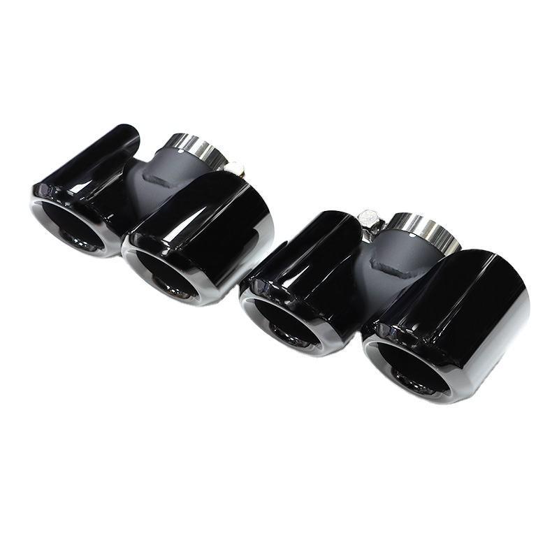 Matte Silver Quad Exhaust Tips for Land Rover Defender L663/P400/90 2.0T/110 3.0T Car Exhaust Pipe