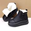 Women's Winter New Thick Sole High Top Snow Boots Round Toe Waterproof Thickened Plush Warm Soft Sole Light Ankle Cotton Boots