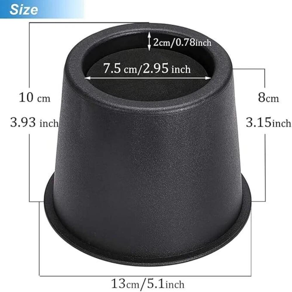 4Pcs Heavy Duty Furniture Riser Round Rubber Sofa Riser Supports Up to 6000 lbs for Sofa Table Bed Chair Bottom Leg Raiser