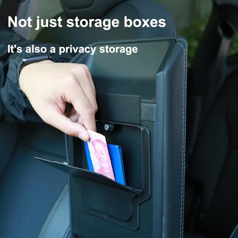 Für Tesla Neues Modell Y Juniper/Launch 2025 Modell 3 Highland 2025 Auto Armlehnenbox Versteckte Aufbewahrungsbox Mittelkonsolen-Organizer-Etui