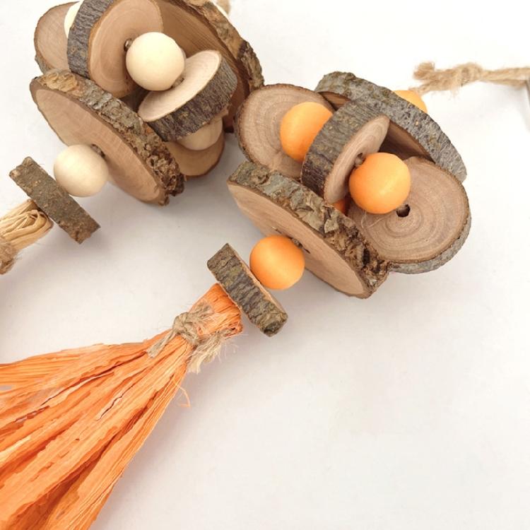 Kleintier Kauspielzeug Maisblätter Obstholz Haustier Zähne Schleifen Spielzeug