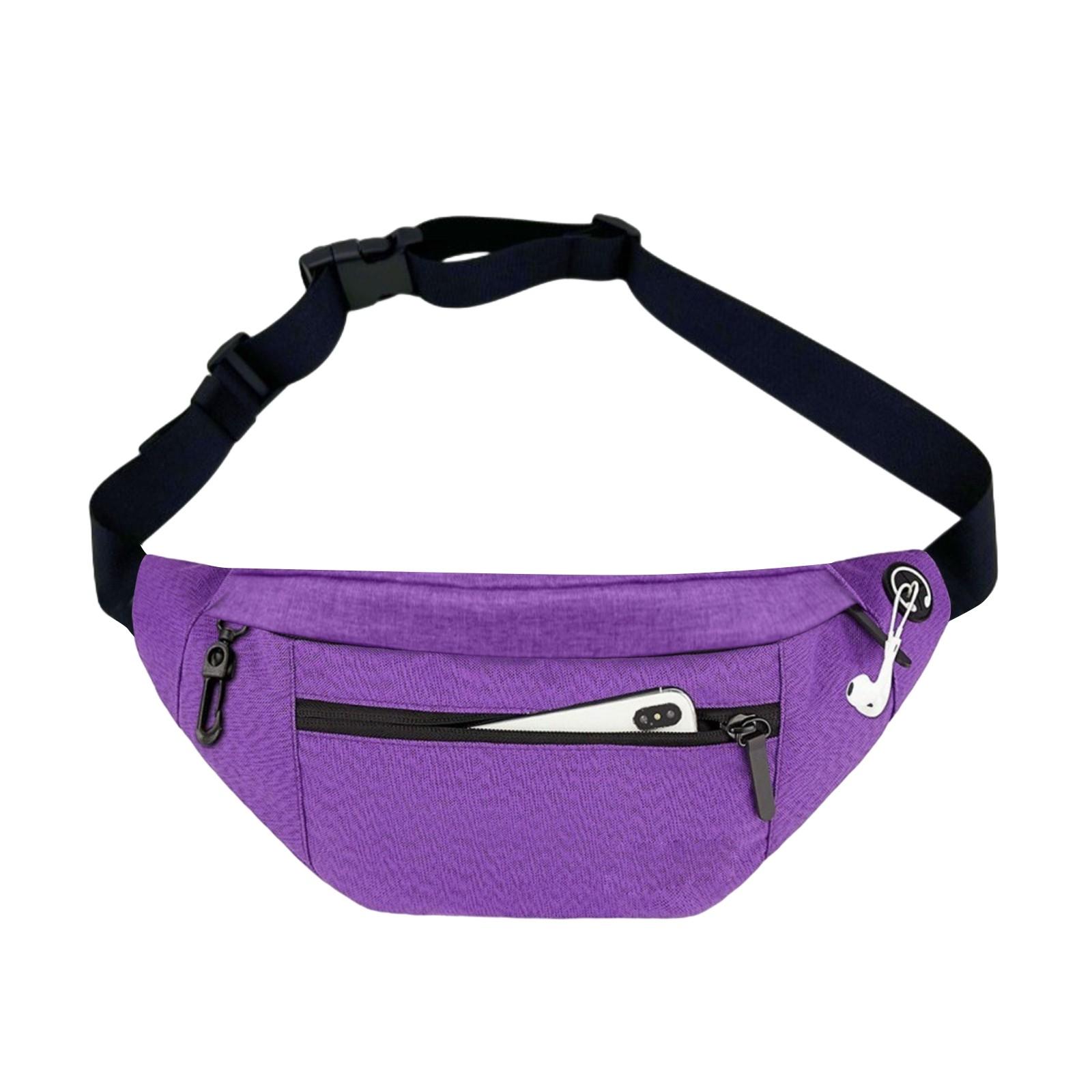 

Большая вместительная спортивная поясная сумка на одно плечо, универсальная повседневная сумка через плечо One Size фиолетовый