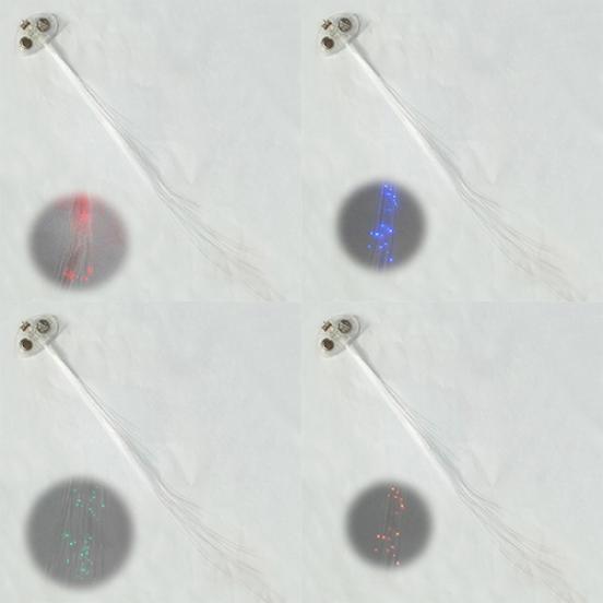 Fashion Party Cool Cilp Glow Flash LED Hair Extension Braids Hairpin Decoration