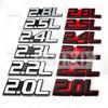 3D 2.0L 2.2L 2.3L 2.4L 2.5L 2.8L Metal Chrome Zinc Alloy Adhesive Emblem Body Trunk Fender Badge Accessory