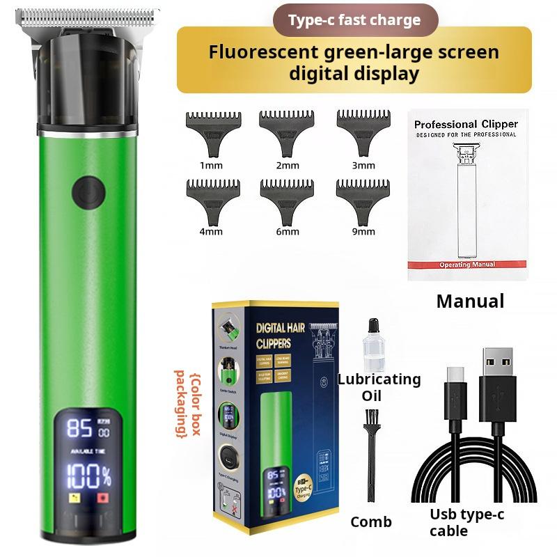 Barber Electric Clipper Electric Hair Clipper Electric Clipper Bald Oil Head Carving Fast Charging Home Hair Clipper