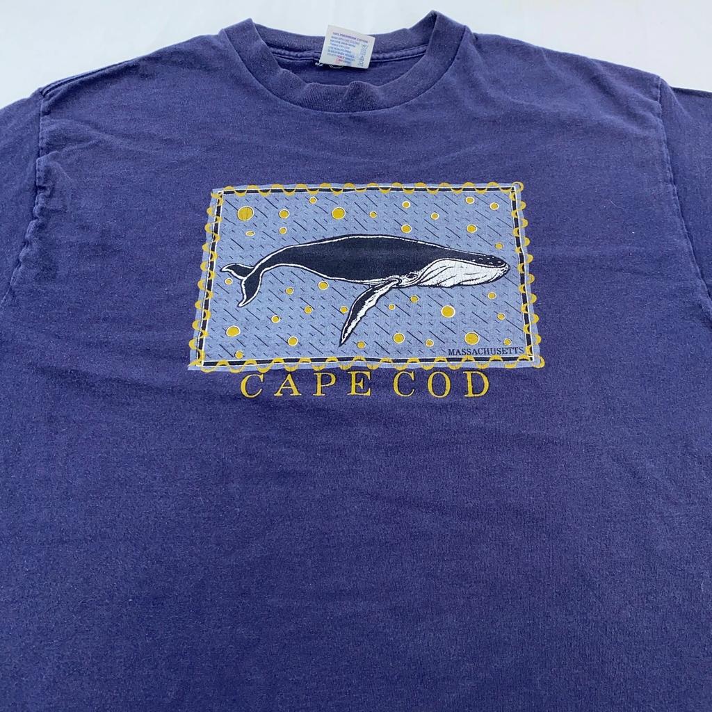 vintage 90s CAPE COD BELUGA WHALE T-Shirt LARGE Massachusetts beach soft