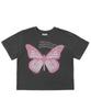 MATCHGLOBE Butterfly Crop Top (Dark Grey)
