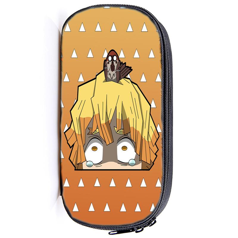 Demon Slayer Kamado Tanjirou Pencil Case Nezuko Boys Girls Kids Zenitsu Kimetsu No Yaiba Pencil Box Students Anime Pen Bags Children Gifts