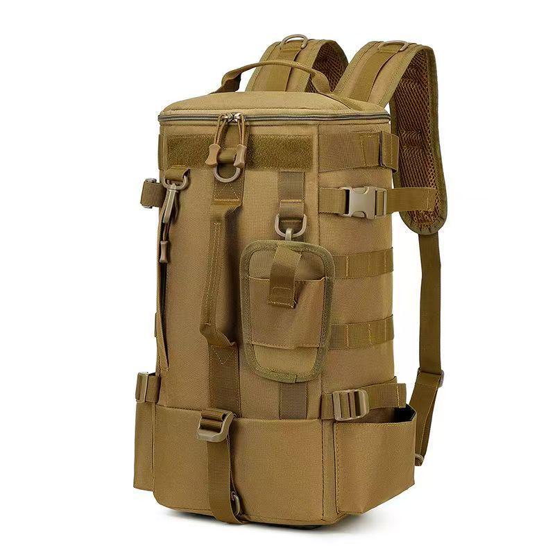 Men s Outdoor Multi-purpose Large Capacity Backpack with Fishing Rod and Lure Holder хаки