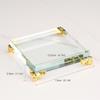 Pyramid Crystal Metal Ornament: Luxury Display Plate for Jewelry, Minerals, Figurines, & Wine