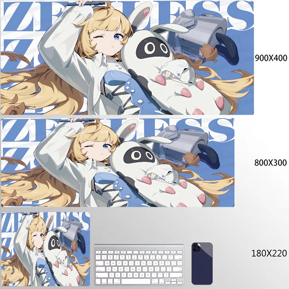 New Design Zenless Zone Zero Mouse Pad Ye Shunguang Remielle Sigrid XXL Large Mousepad Keyboard Pad Desk Mat Keyboard Mats
