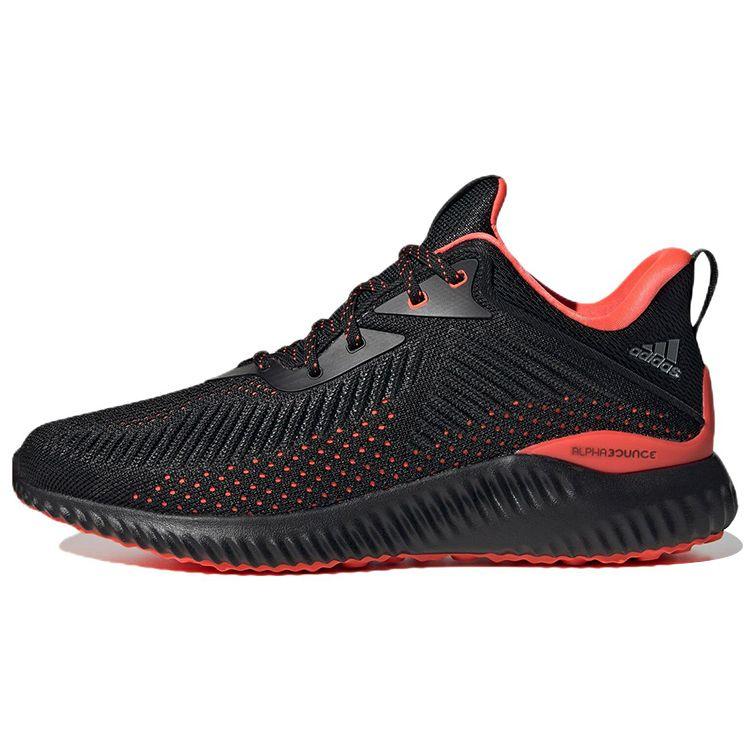 

Adidas Alphabounce Comfortable Breathable Mesh Slip-Resistant Durable Lightweight Low-Top Casual Running Shoes Unisex Sneakers Black Orange ID0349 36
