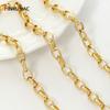 18K Gold Plated Brass Oval Chain for Jewelry Making,7*10mm Large Heavy Chunky Chain For DIY Necklace Bracelet Making Findings