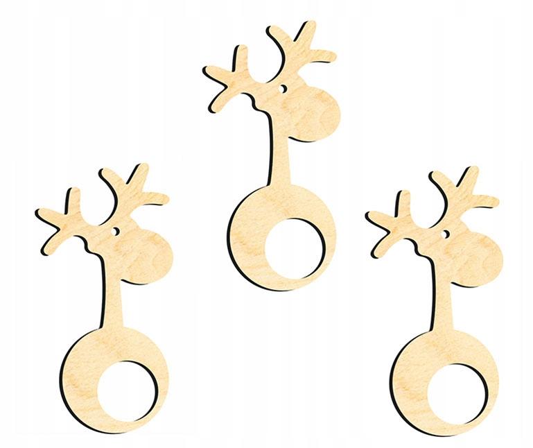Wooden Christmas tree decorations Z22 3 pcs.