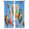 Hot Air Balloon Sky Tulle Curtains for Bedroom Hall Living Room Decor Chiffon Curtain for Balcony Kitchen Home Drapes