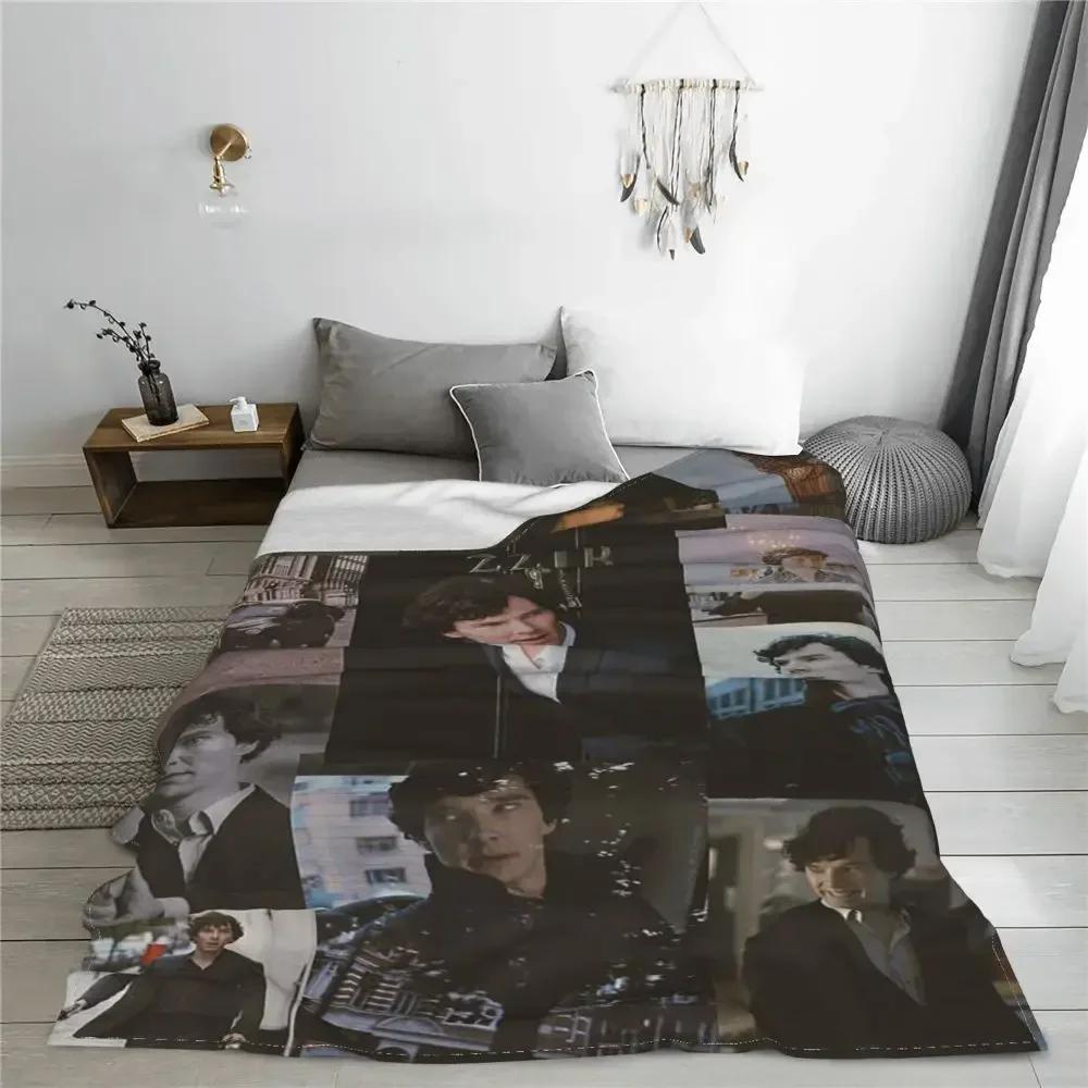 Benedict Cumberbatch Plaid Blankets Sofa Cover Velvet Spring/Autumn Actor Collage Throw Blanket for Home Travel Bedding Throws