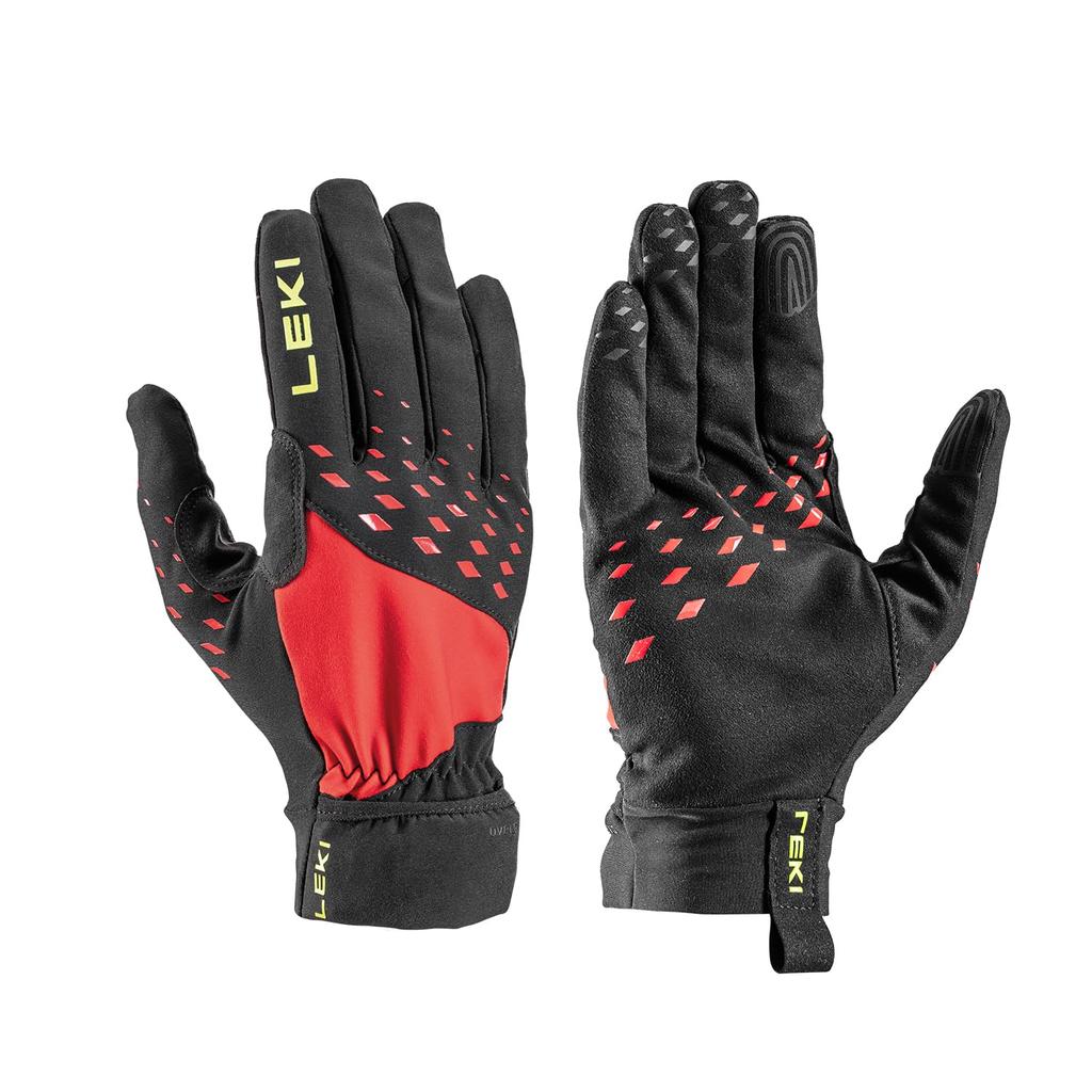 Leki Ultra Trail Storm Climbing Gloves, Black/Red (897), Size S, 1300518