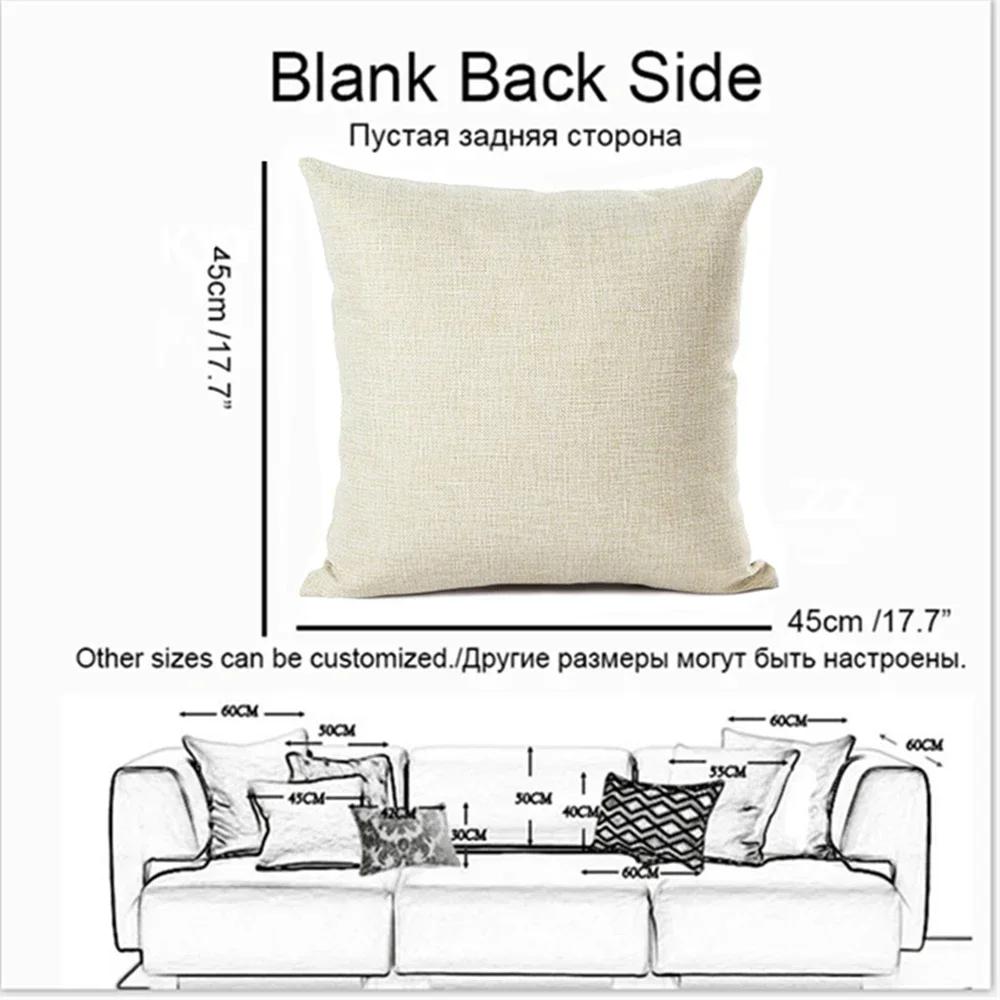 Classic Japanese Lady Decorative Cushion Cover Living Room Sofa Pillow Case 45x45cm Linen Pillowcase Home Art Decor