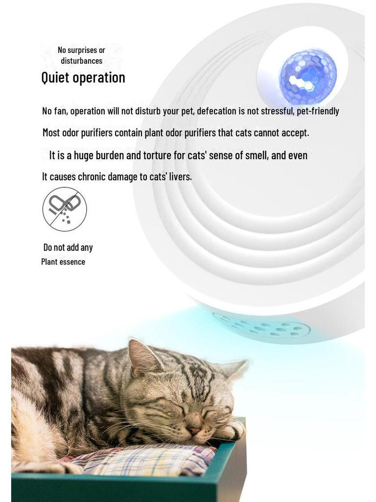 Rechargeable Smart Pet Odor Purifier: Cat Litter and Dog Deodorizer To Remove Urine Odor