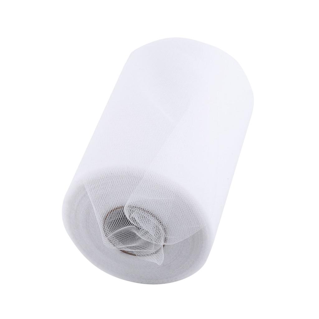 15cm Wide X 100yd Tulle Rolls Spool Soft Craft for Wedding Bridal Festival(White)