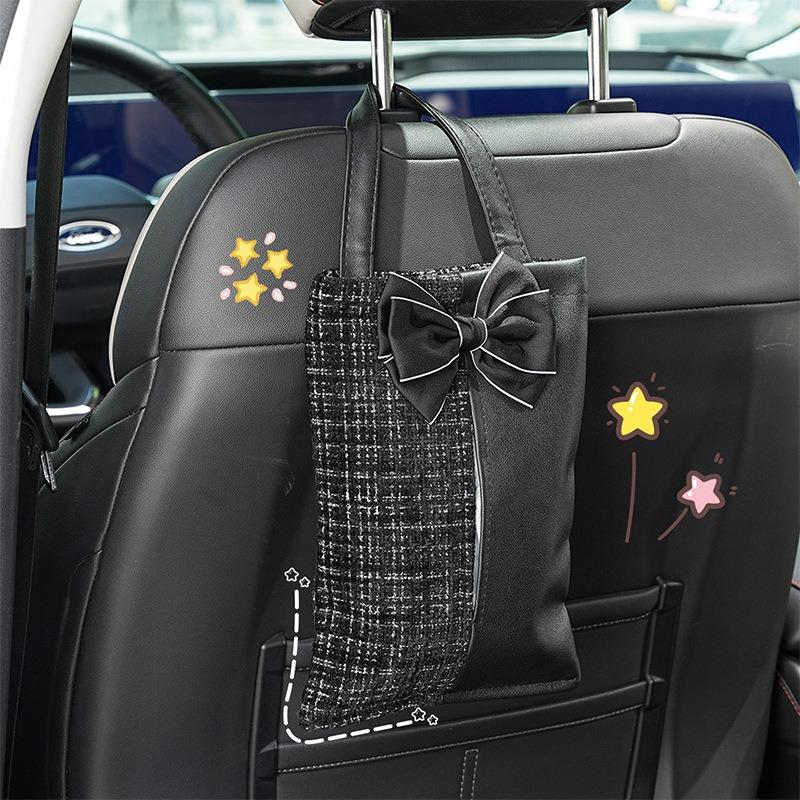 Luxury Elegant Small Fragrance Style Hanging Backseat Car Tissue Box