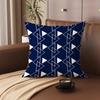 Set da 4 Federe per Cuscini a Fantasia Bianca e Blu Adatte per Divano Auto Camera da Letto Copricuscino Decorativo Federa