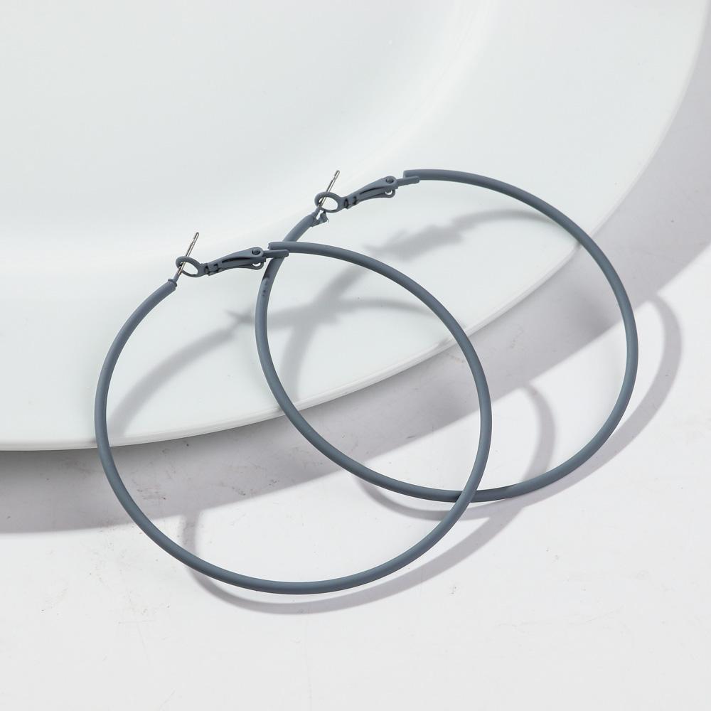 

Retro Big Neon Colorful Round Hoop Earrings Exaggerated Large Circle Metal Earring Huggies for Women Girls Party Jewelry Gifts