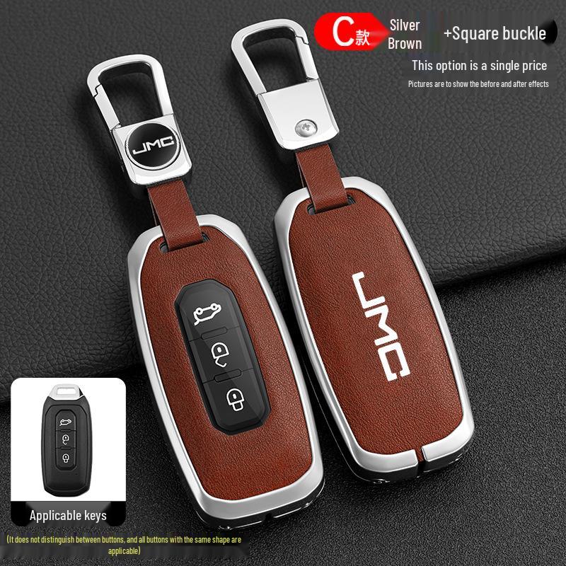 Jiangling Yuhu 7 Key Case: Fits Yusheng S350/S330, Transit, New Baodian - Metal Shell for Men
