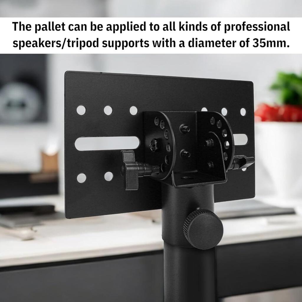 Miwayer 35mm Rotatable Metal DJ Speaker Stand Adapter Top Cap /90° Angle Adjustable  Tripod Pole Mount Adapter for Stage/Event