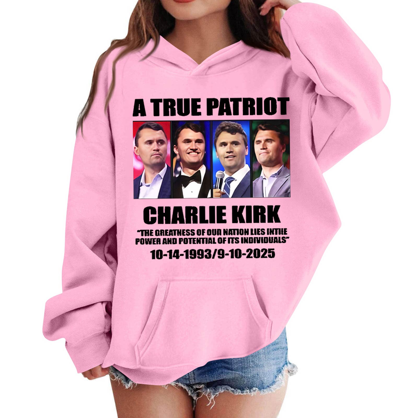 

Детская мода Принтованный пуловер Повседневный с длинным рукавом Свитшот с круглым вырезом и капюшоном 140 розовый