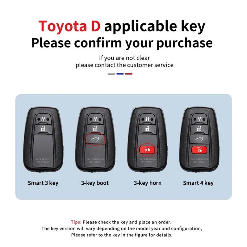 Zinc Alloy Smart Car Key Cover Car Key Case For Toyota CHR C-HR Prado WJSH7 Camry Avalon Prius Corolla RAV4 Avalon Car Accessories