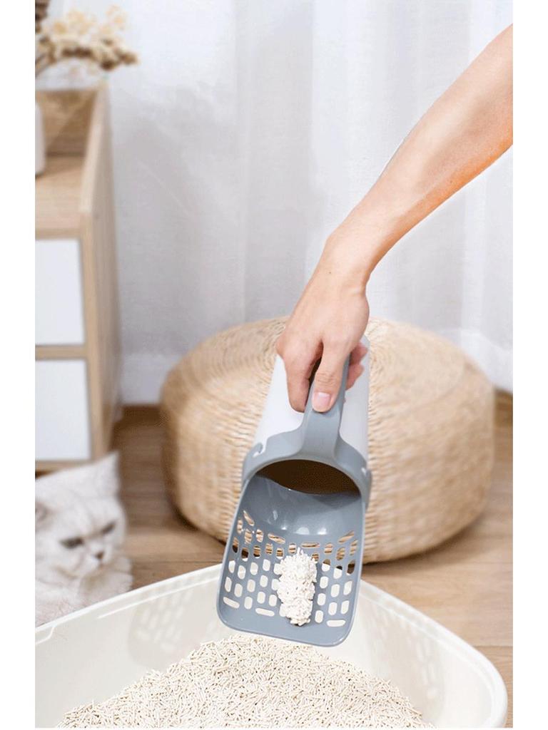 Cross-Border Cat Litter Scoop with Garbage Bag Set - Detachable Pet Cleaning Tool