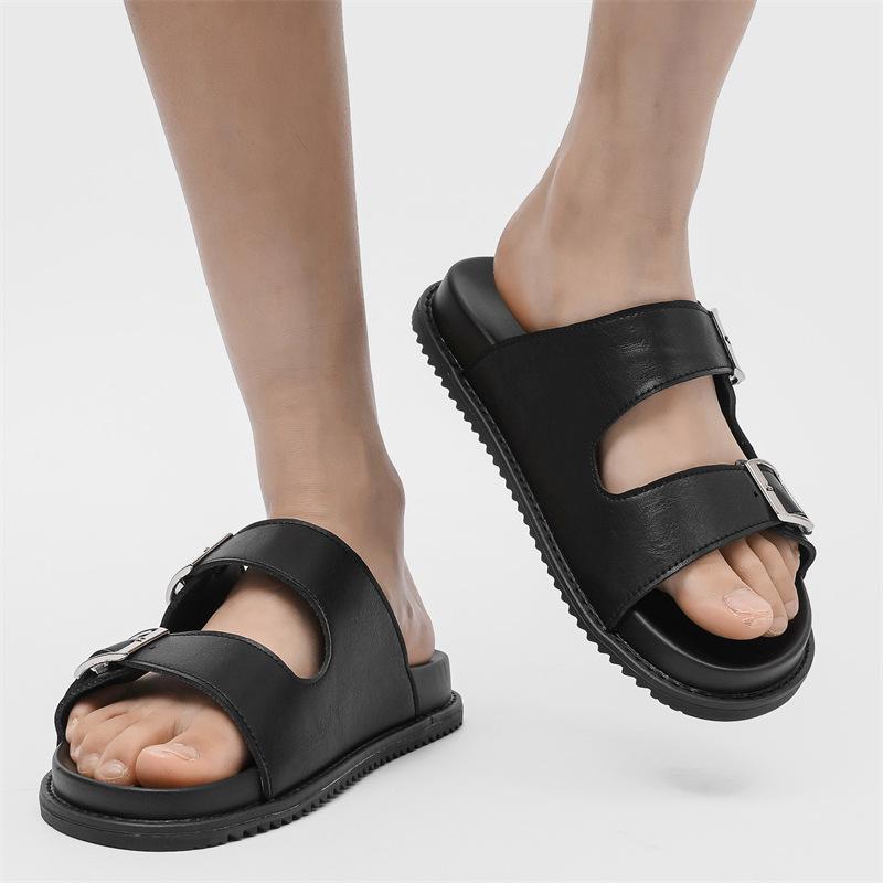 Outside wear casual trend Internet celebrity popular slippers breathable thick sole wear-resistant fashion sandals 371283-J