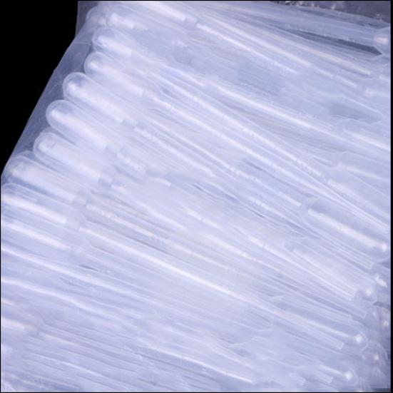 100Pcs Plastic Disposable 3ml Graduated Transfer Pipettes Eye Dropper Straw Set