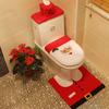 Set Christmas Decorations Decorative Products Toilet Seat Cover Toilet Case Rug Set Toilet Mat