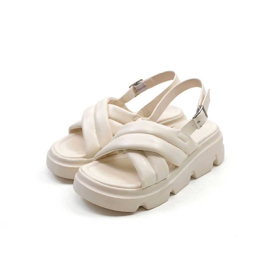 

Платформа Мягкий Задний Ремешок Спорт Спорт M [Vivian] Женские Сандалии, Сандалии, Сандалии, V37200SM, Слоновая кость, (23,0-23,5) слоновая кость