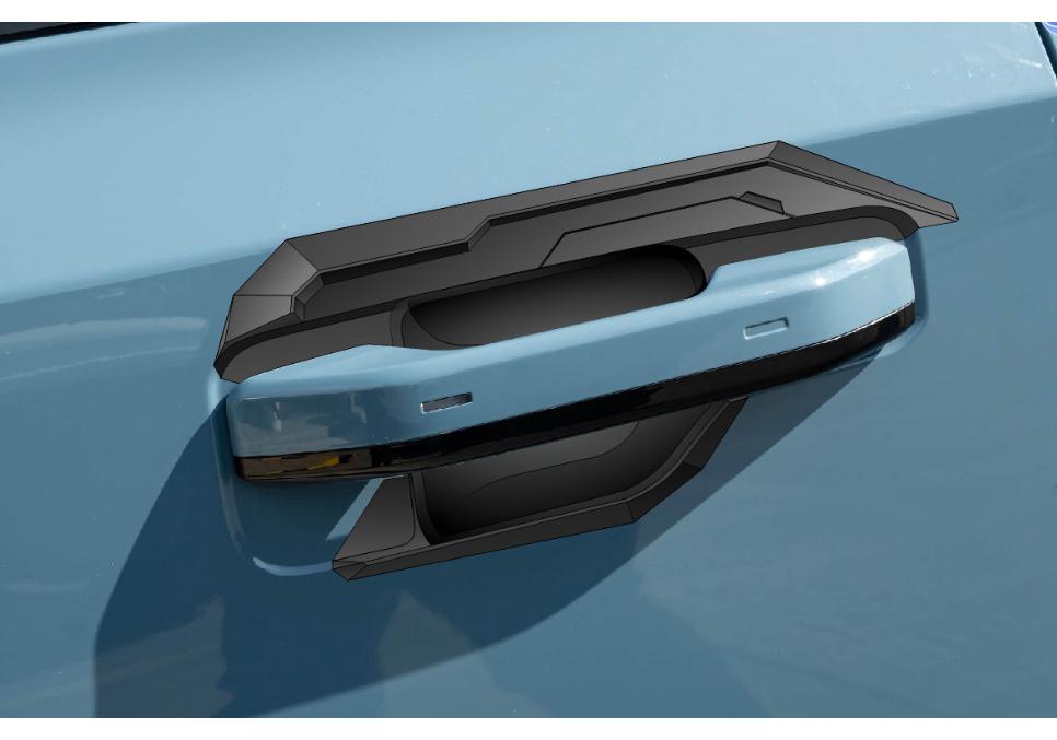 Compatible with 26 Chery iCAR V27 Models: Reflective Mirror Cover, Tail Light Cover, Tailgate Handle, Door Bowl, Front Fog Light Panel.