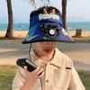 Baby Fan Summer Cartoon Big Hat with Fan Sun Protection Sky Top Children Hat Brim and Sun Hat Cute