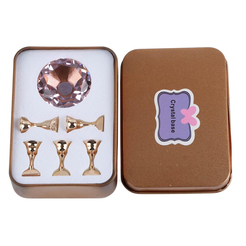 Magnetic Nail Tip Practice Stand Base   Alloy Holder Nail Art Display Stand White