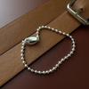 Simple 925 Sterling Silver Round Ball Beads Chain Bracelets for Women Korean Style Jewelry