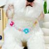 Macaron Color Pet Necklace Cute Flower Decor Adjustable Collar for Cats Small Dogs