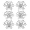 1/2/6Pcs Golden Metal Napkin Ring Faux Pearl Decor Snowflake Design Winter-themed Napkin Holders Weddings Parties Table Decor