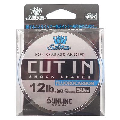 SUNLINE Saltymate Cut In Fluorocarbon-Schnur, 50m, #3, 12lb, Klar