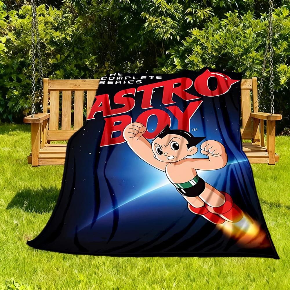 

1PC Astro Boy Animation Outdoor Flannel Throw Blanket - HD Printed Lightweight Soft Warm All-Season Blanket for Sofa, Bed, Travel, Camping 095 130x150cm