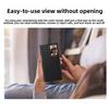 Funda Cartera de Cuero tipo Flip para Samsung Galaxy S23 Ultra con Ventana Inteligente para Uso de Negocios y Moda
