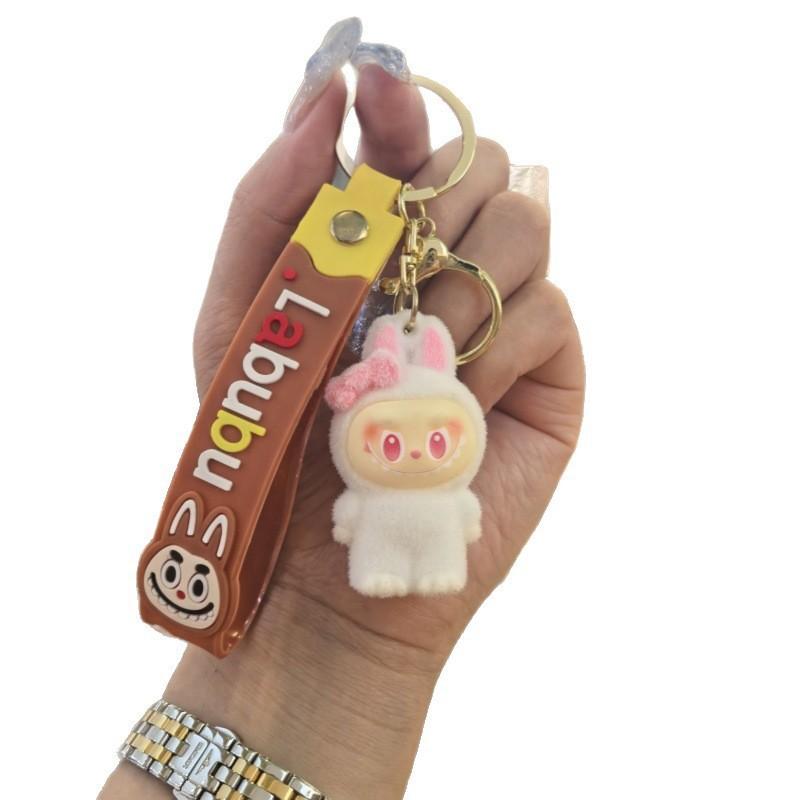 Cartoon Macaron Fleece Doll Keychain Pendant Cute Small Gift Keychain