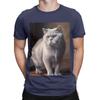 British Shorthair Oil paint Graphic Funny 100 Cotton TShirt Shorthair Tees Tops For Unisex