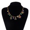 Unique Mask Necklace with Oil Drip Finish Delicate Charm Necklace Fashion Collarbone Chain Perfect for Fashion Lovers