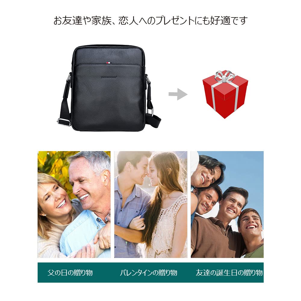 Whatna Přírodní hovězí kůže Ramenní Messenger Tlustá Pravá Vertikální Malá Firma Vhodná pro iPad Dojíždění Jednoduchá a Crossbody Taška pro a 66281